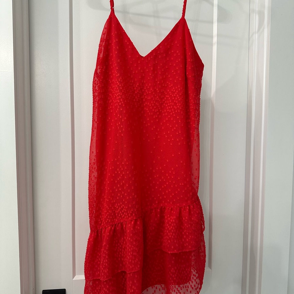 fab'rik Red Ruffled Mini Sundress - Picture 2 of 5
